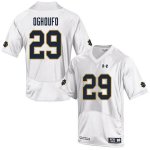 Notre Dame Fighting Irish Men's Ovie Oghoufo #29 White Under Armour Authentic Stitched College NCAA Football Jersey MKX3099QW